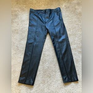 RICHARD ROBINSON COUTURE Canada leather black pants sz missing